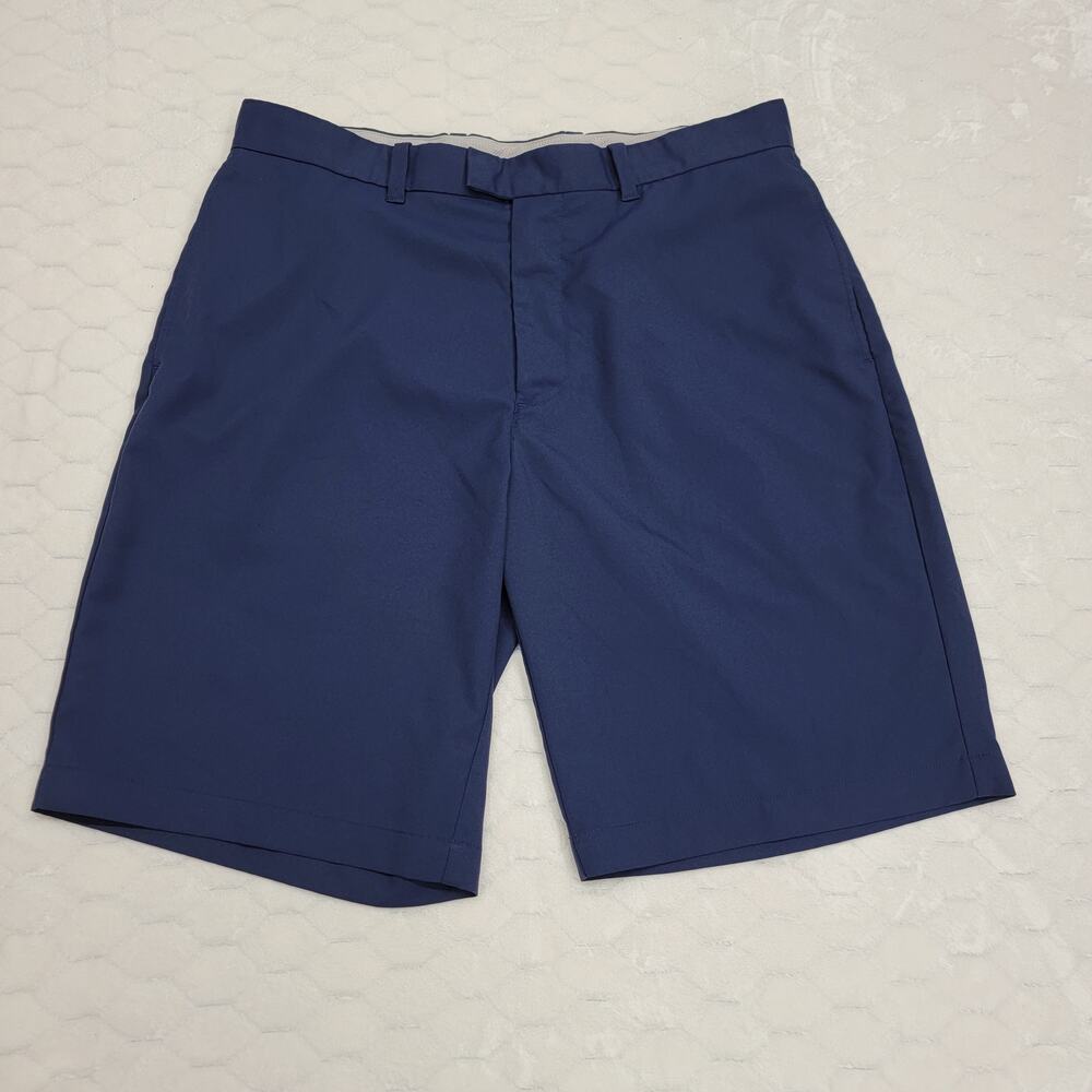 Callaway Men Performance Golf Shorts 34 Navy Blue Active Gripper Waistband Flat